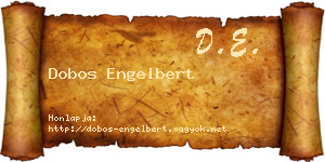 Dobos Engelbert névjegykártya